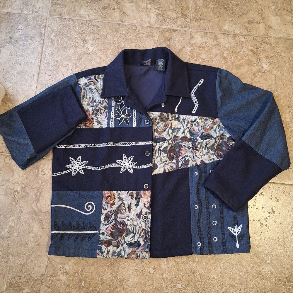 Jacket Blue Patchwork - image 1